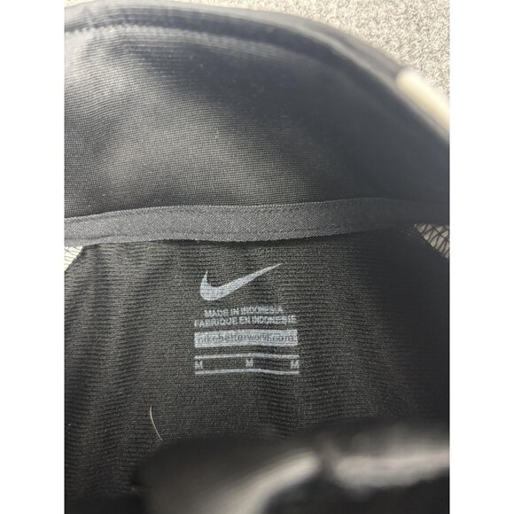Nike Jacket Womens Medium Black Full Zip Track Training Swoosh Athletic Warm Up - Picture 2 of 8